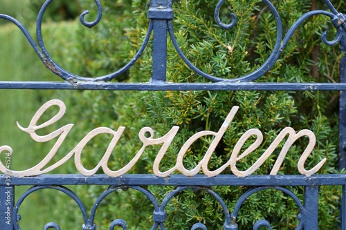 garden gates Hillsborough Castle County Down Northern Ireland photo