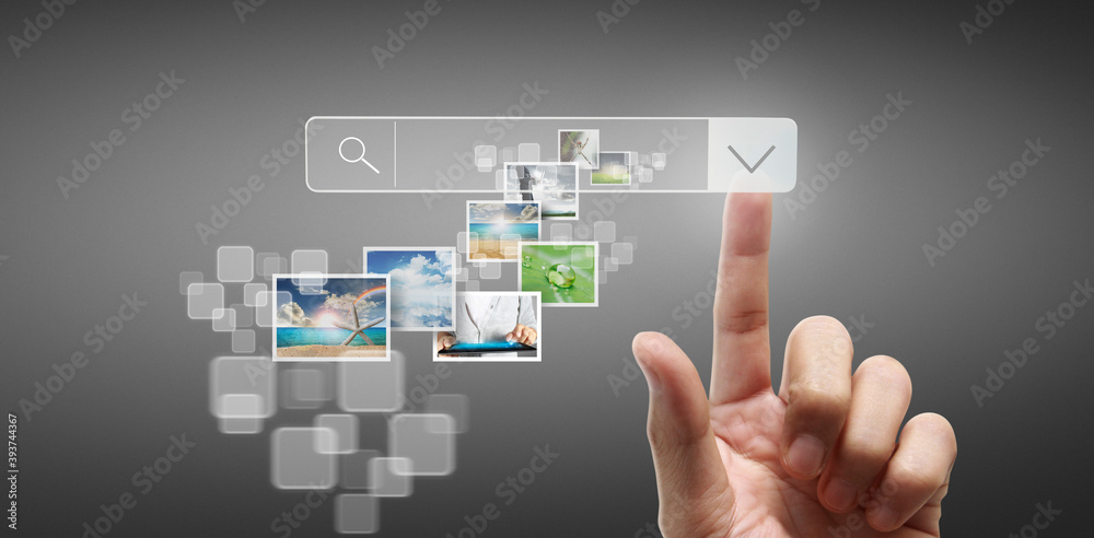 Hands touching button screen interface global connection customer networking Hands touching button screen interface global connection customer networking