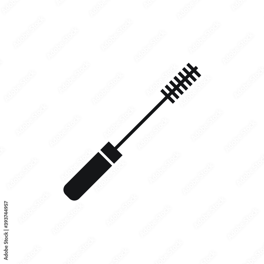Mascara brush icon design isolated on white background Mascara brush icon design isolated on white background
