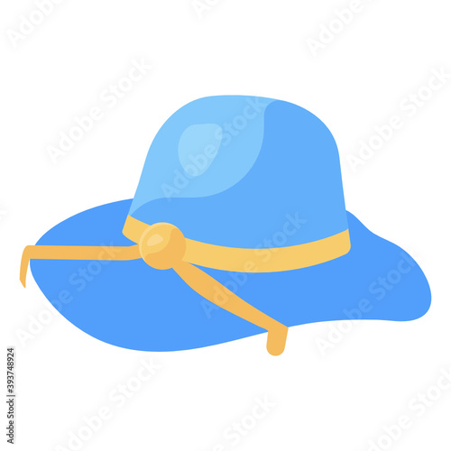 
Hat icon in flat design, editable vector 
