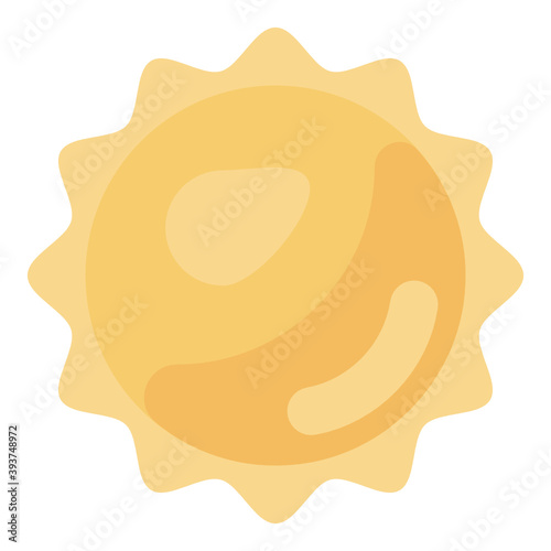 
Sun icon in flat design, morning phase  
