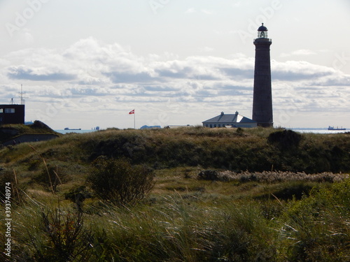 lighthouse at dusk