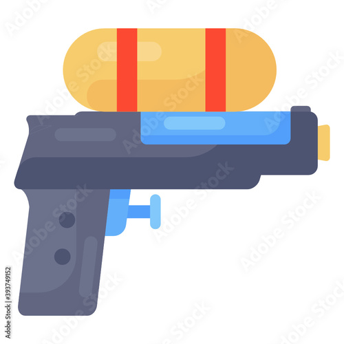 
Modern flatty icon of water gun, editable vector 
