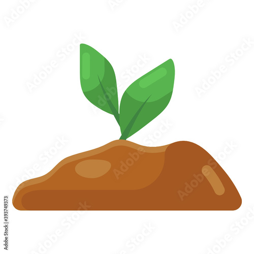 
Sprout icon in flatty style vector
