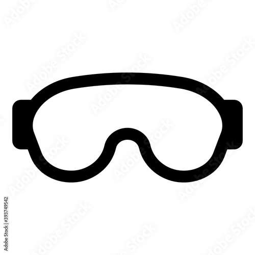 
Ski goggle, eyewear flatty style icon 
