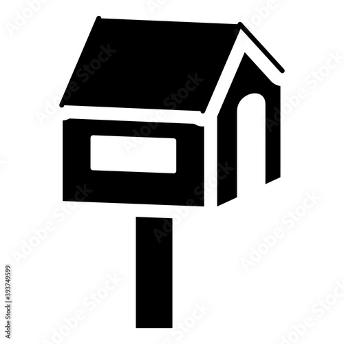 
Flatty vector of birdhouse, bird home box 
