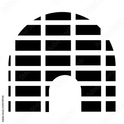 
Modern flatty icon of igloo, icehouse
