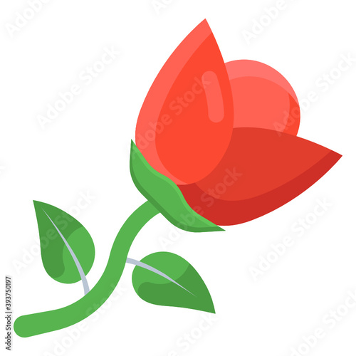 
A fragrant flower flat icon, rose 
