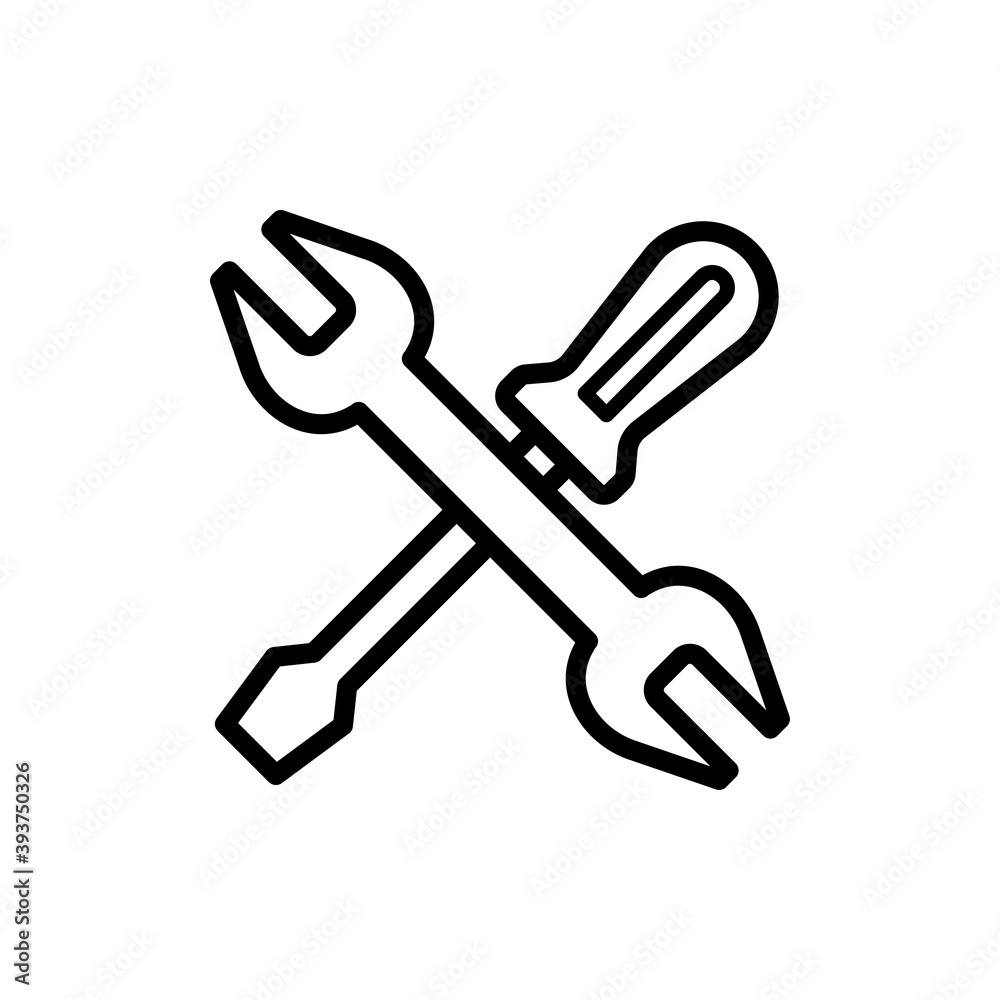 wrench and screwdriver icon design vector template wrench and screwdriver icon design vector template