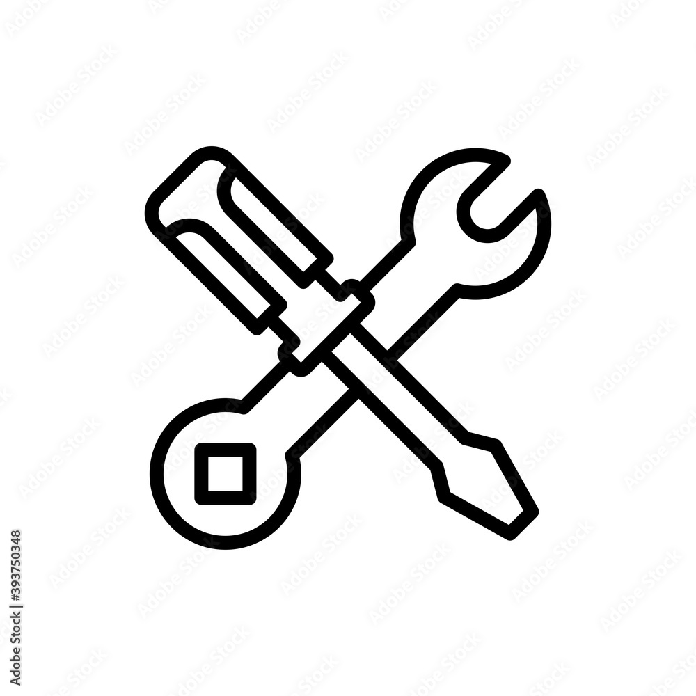 wrench and screwdriver icon design vector template wrench and screwdriver icon design vector template