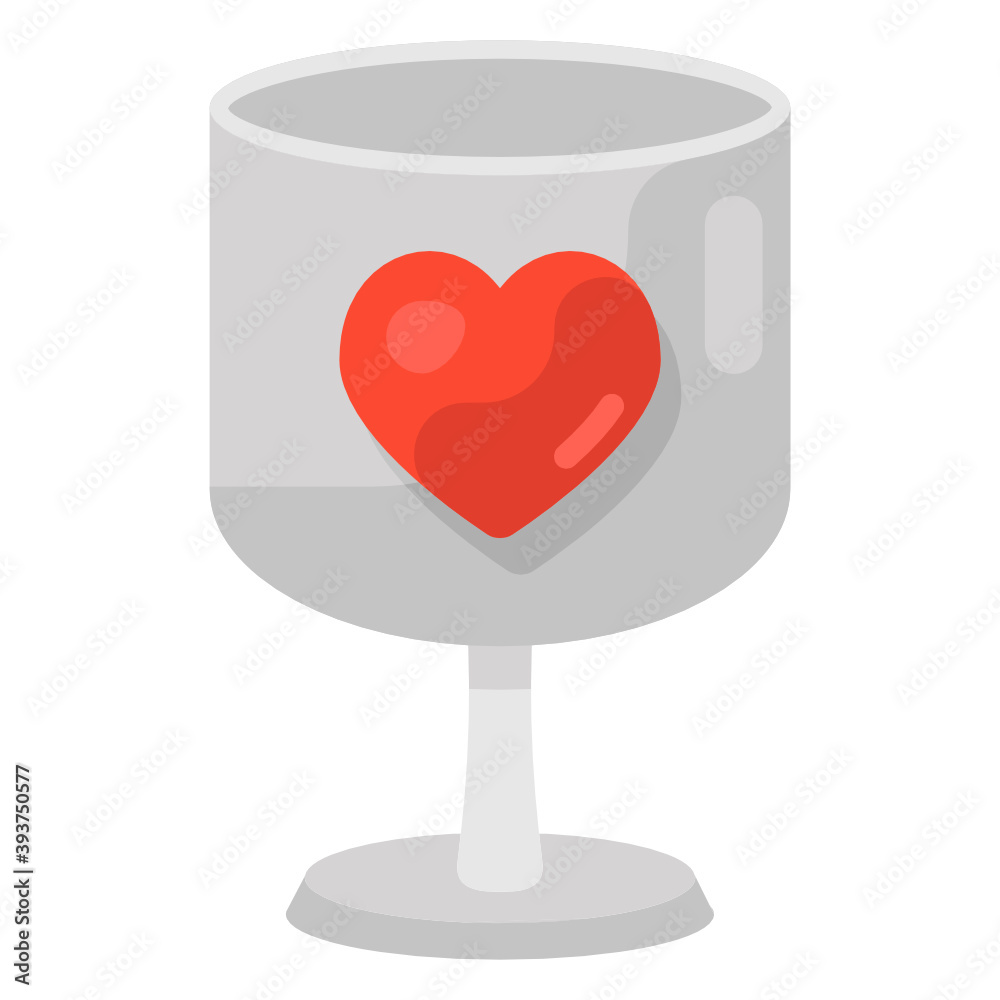Celebrating marriage ceremony, flat icon of love wine
Celebrating marriage ceremony, flat icon of love wine