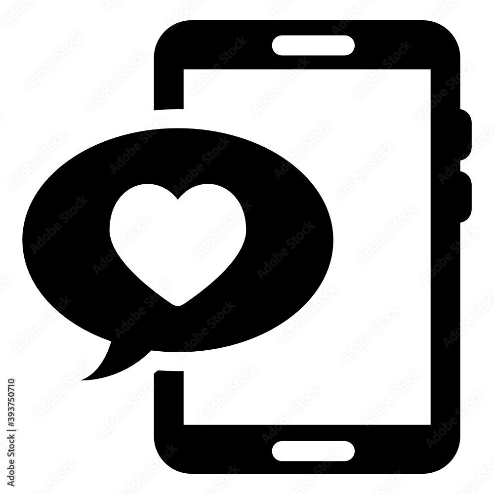 Love app messaging, flat icon romantic chat
Love app messaging, flat icon romantic chat