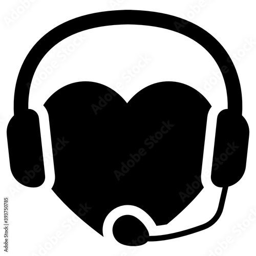 
Flat icon of love center, wedding services  
