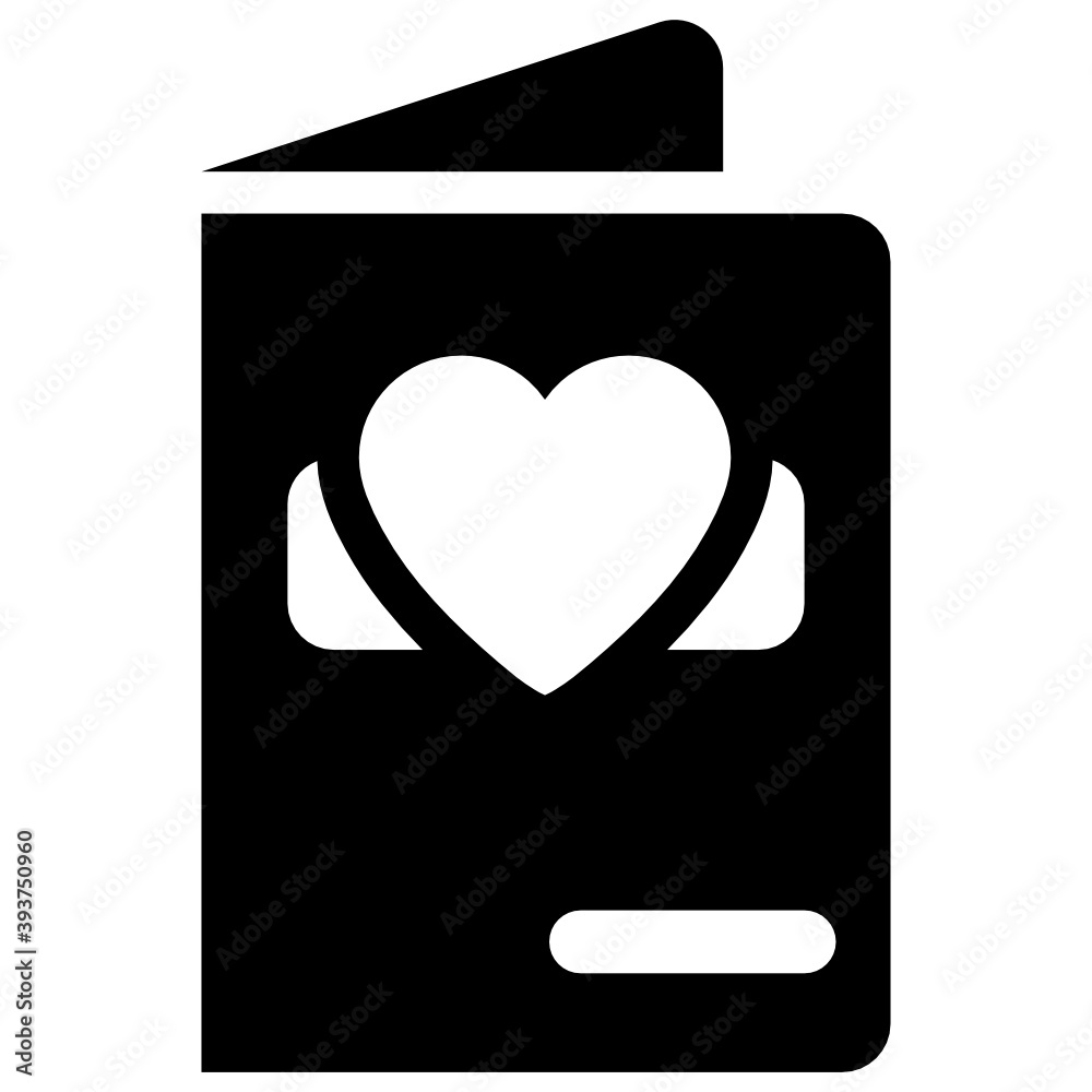Marriage invitation, wedding card icon in flat style
Marriage invitation, wedding card icon in flat style