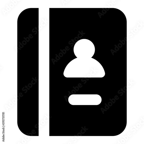  Modern glyph icon of biography, editable vector 