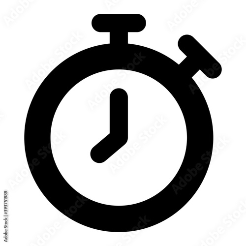 
Icon of stopwatch in filled style 
