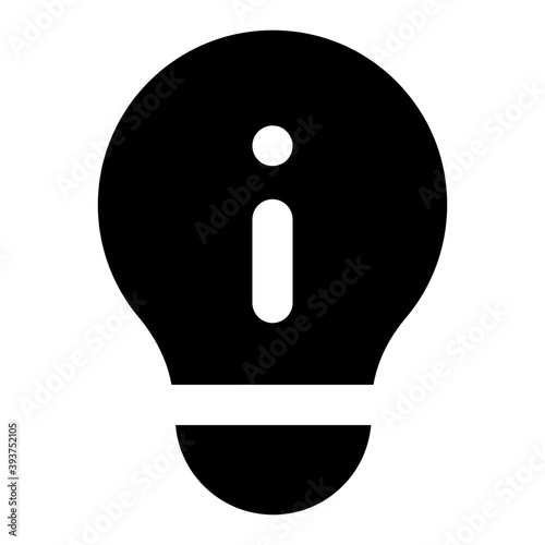 Trendy filled icon of informative idea 
