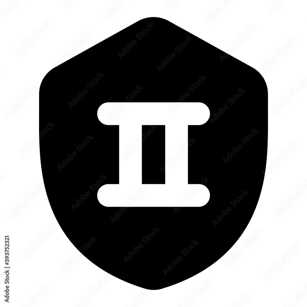 Icon of shield award in solid style design
Icon of shield award in solid style design