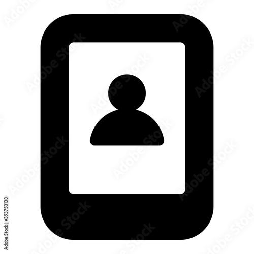  Mobile video call icon in editable glyph design 