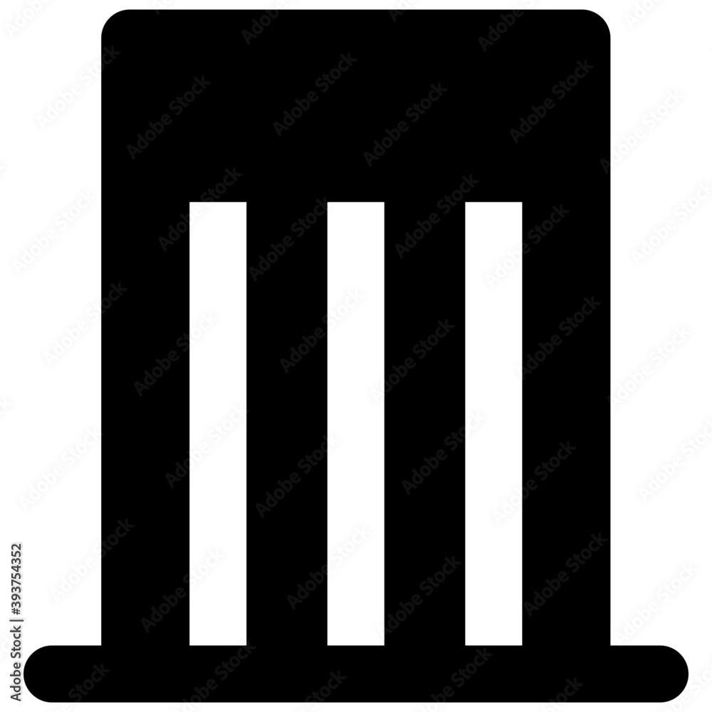 
Casino building icon in glyph design 
