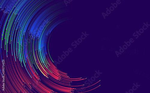 Abstract background consisting of Colorful arcs, vector illustration. photo