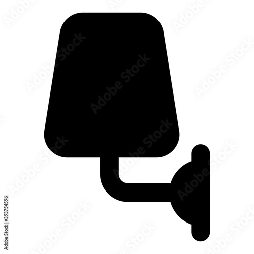 
Wall lamp icon in modern filled style 
