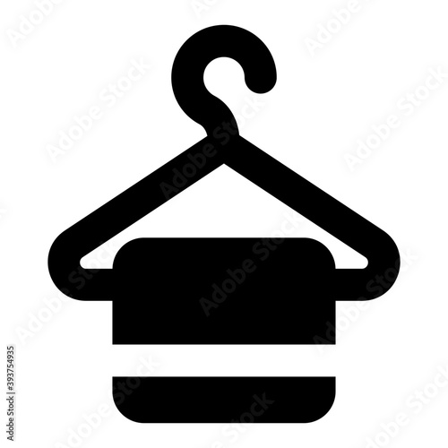 
Editable solid vector design of hanging towel rack 
