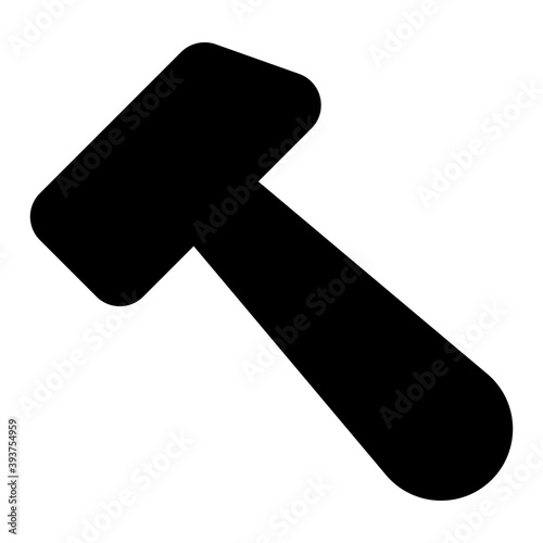  Sledge Hammer icon design, glyph vector 