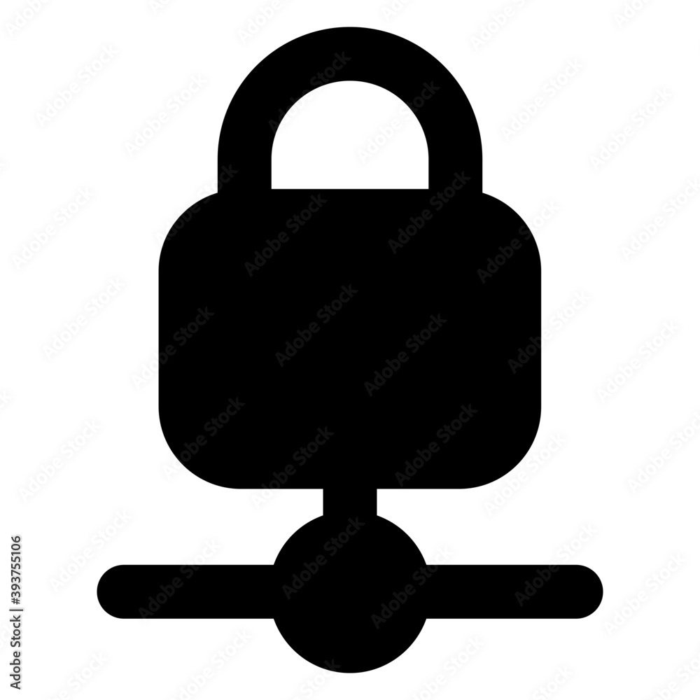 Network security icon in editable filled style, padlock connected with network
Network security icon in editable filled style, padlock connected with network