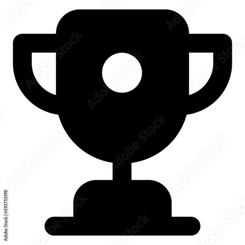 
A cup awarded as a prize for a victory, triumph in filled style 
