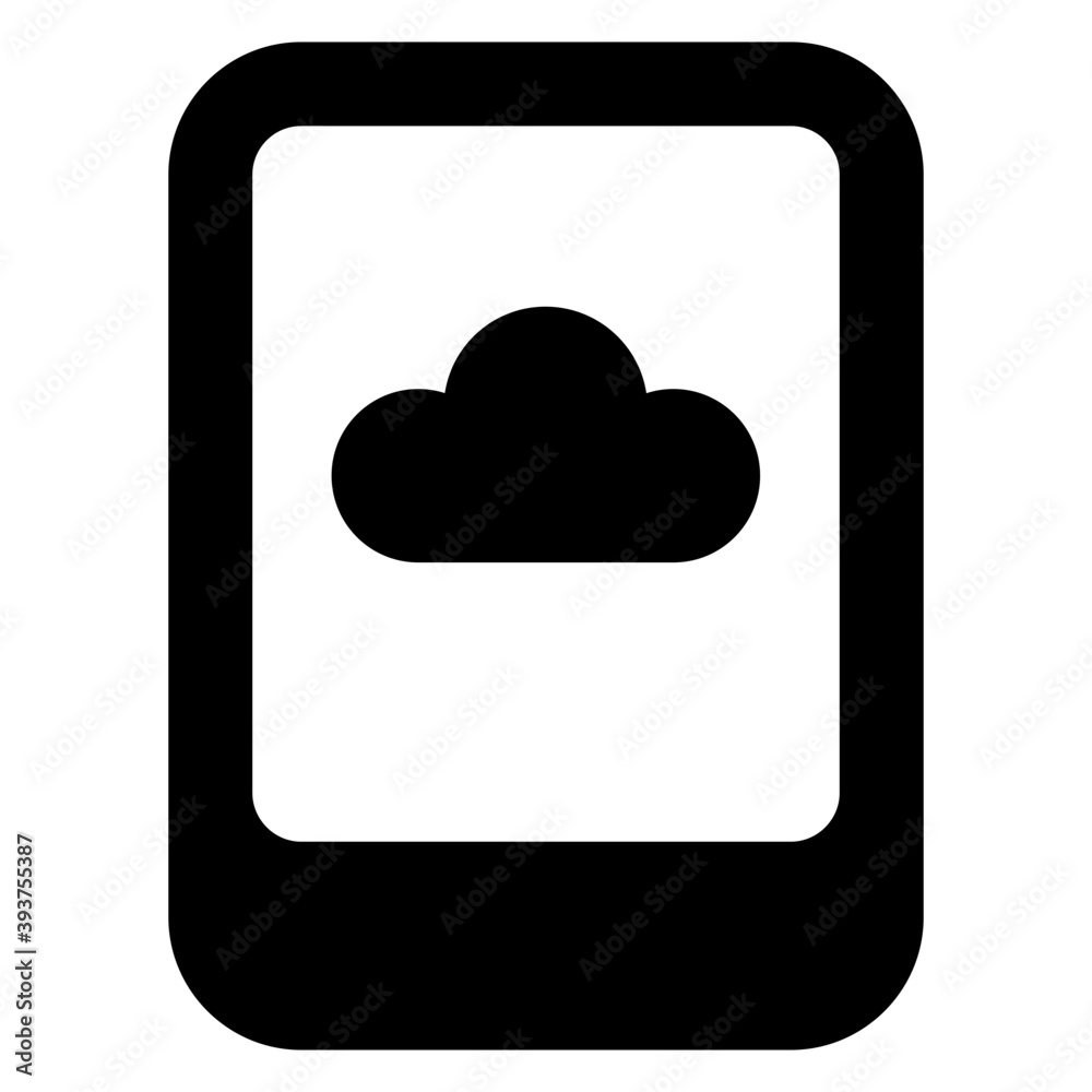 Modern filled icon of cloud mobile
Modern filled icon of cloud mobile