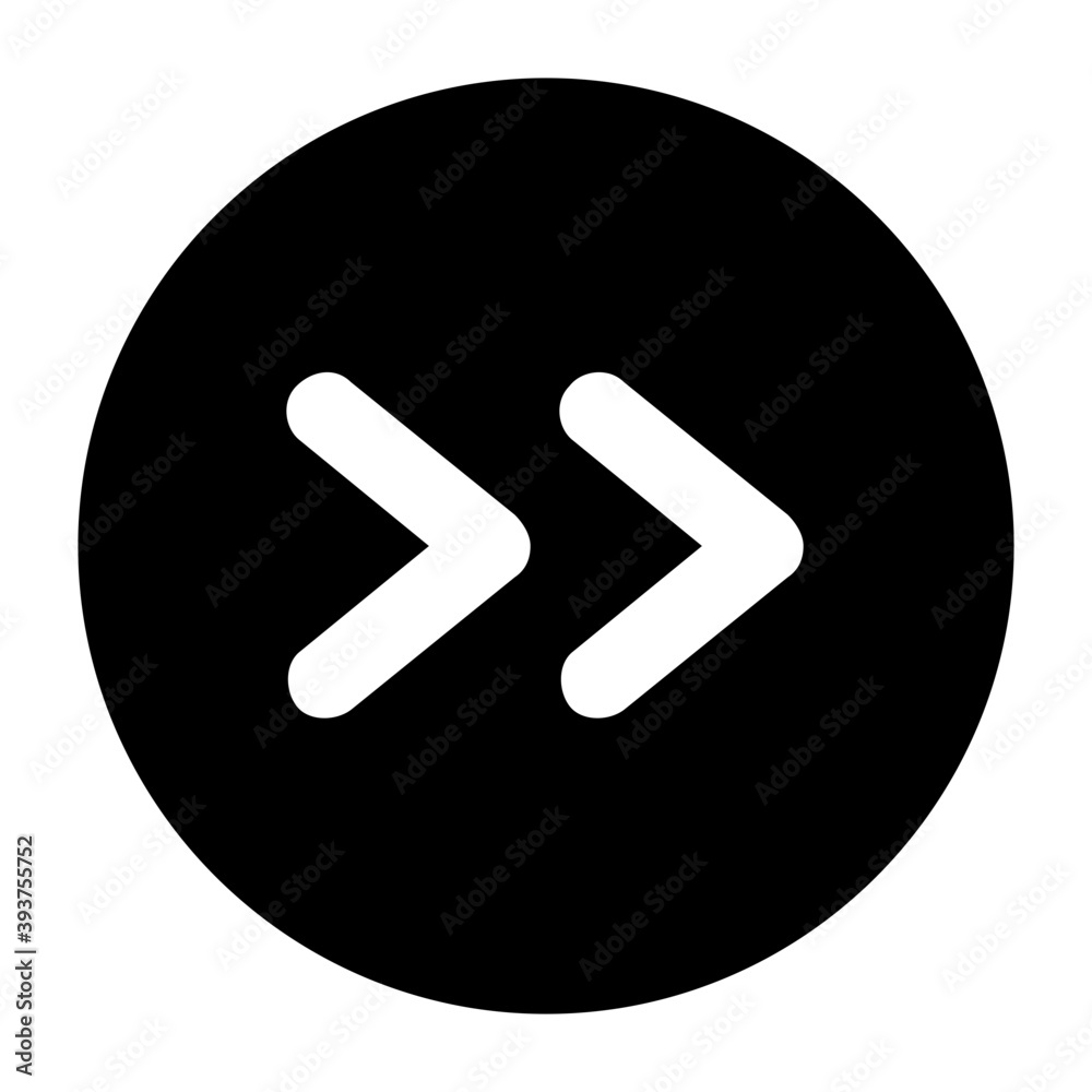 Icon of fast forward in modern filled style
Icon of fast forward in modern filled style