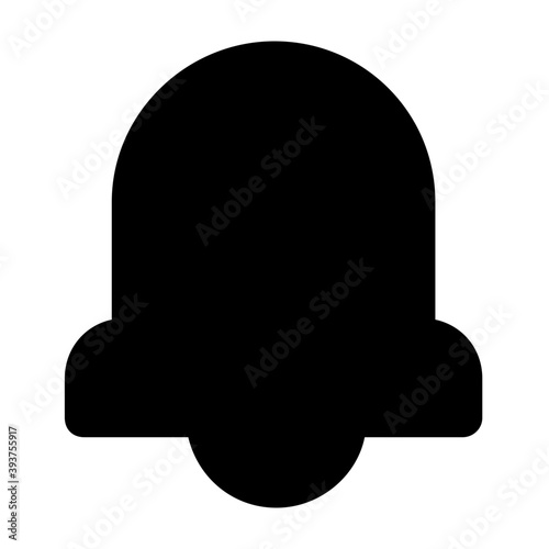 
Glyph vector of bell, notification bell 
