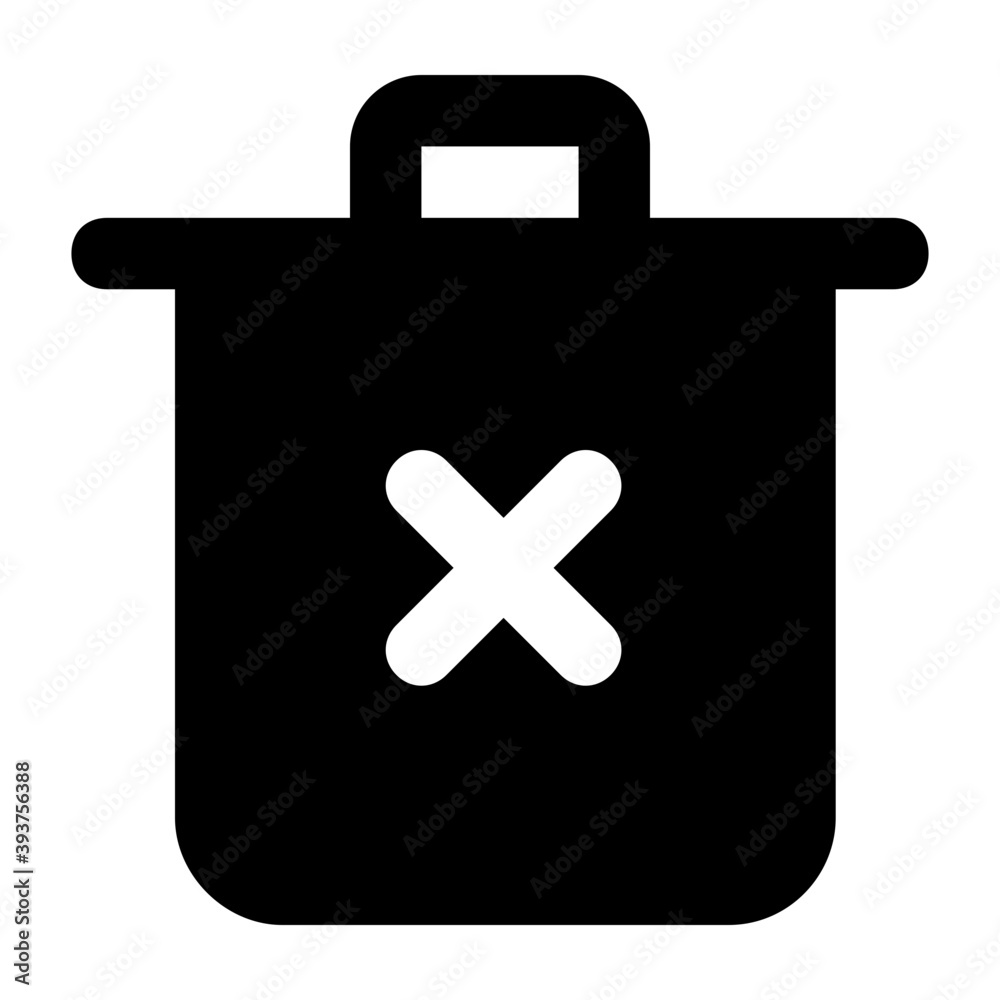 Obraz premium Icon of delete, editable filled vector