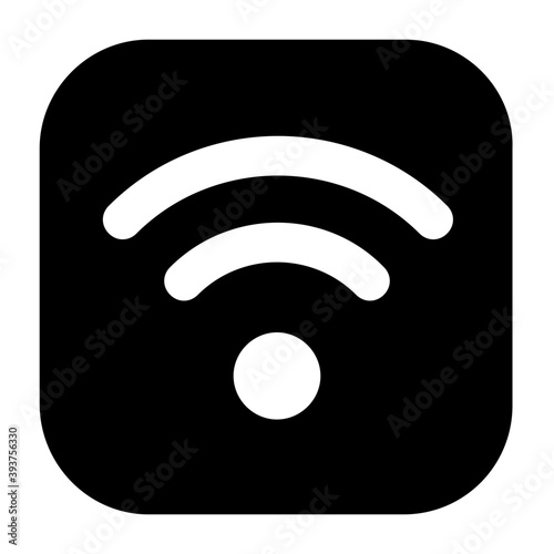 
Wifi hotspot concept, editable filled icon 
