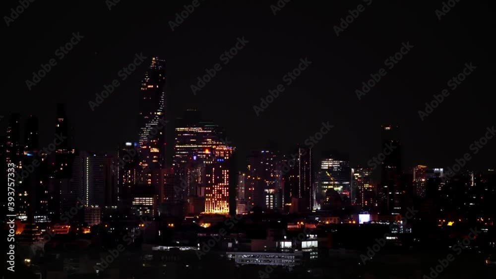 Bangkok cityscape, Business district (Sathon district) with high building at night time, Bangkok, Thailand. Bangkok cityscape, Business district (Sathon district) with high building at night time, Bangkok, Thailand.