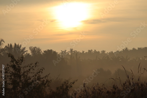 Canvas Print sunrise, beautiful sunrise in cloud region