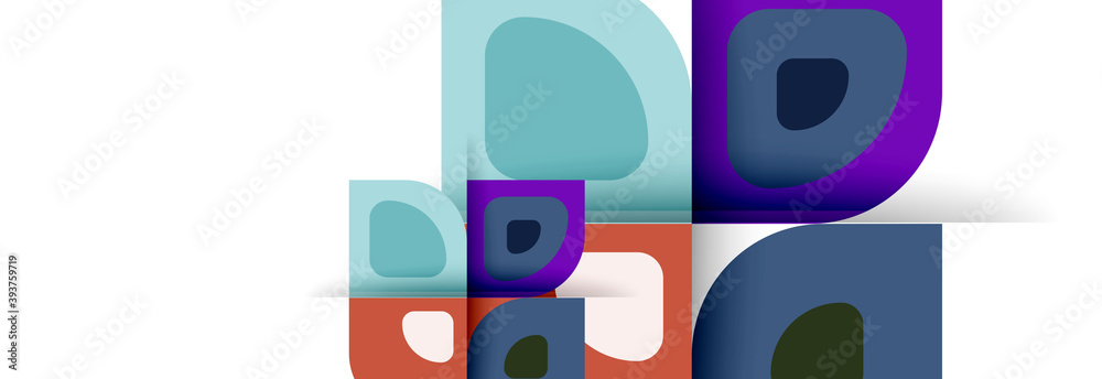 Set of vector modern geometric abstract backgrounds with repeating abstract round shapes patterns and shadow effects Set of vector modern geometric abstract backgrounds with repeating abstract round shapes patterns and shadow effects