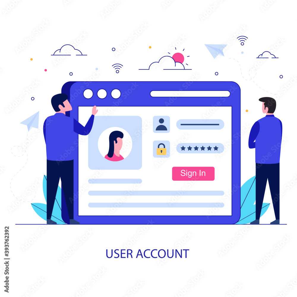 User Account Illustration User Account Illustration
