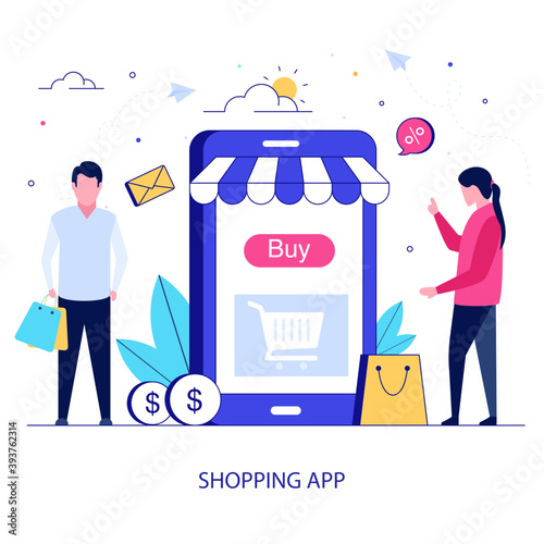 Shopping App Illustration 