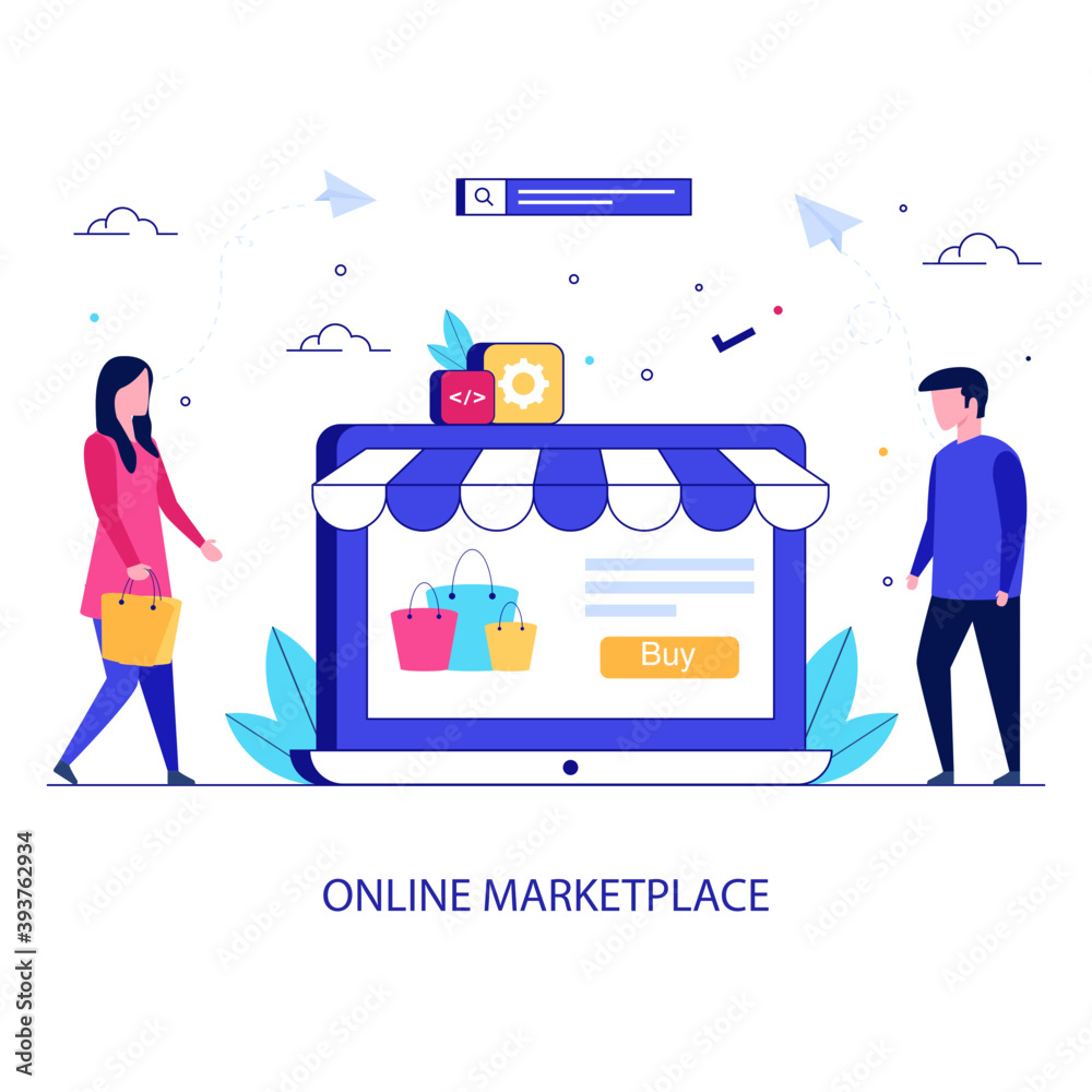 Online Marketplace Illustration 