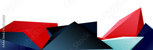 Free Download Triangle mosaic abstract background, 3d triangular low poly shapes. Geometric vector illustration for covers, banners, flyers and posters and other - GFXLoad