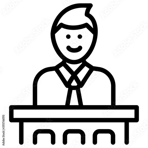Male Witness Vector 