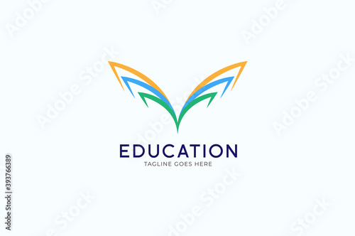Free Download Full colour Book Logo, illustration of line book,usable  for book store and  education logos template design, vector illustration - GFXLoad