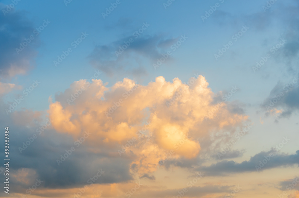 Sunset sky for background or sunrise sky and cloud at morning.