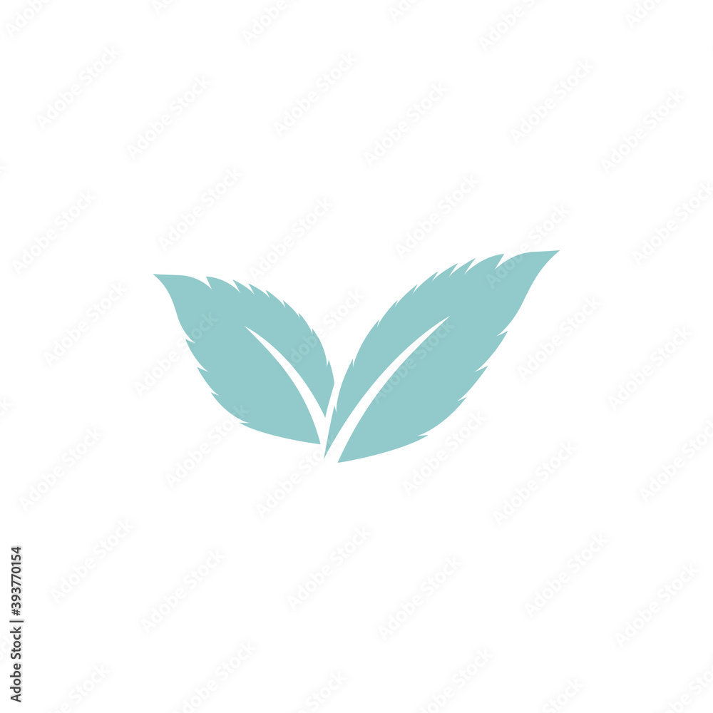 Leaf Mint Logo Template vector symbol