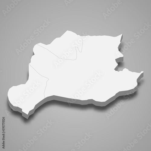 3d isometric map of Bayburt is a province of Turkey