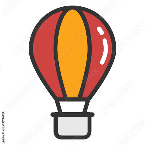 
Hot Air Balloon Vector Icon
