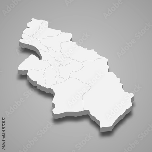 3d isometric map of Hsinchu County is a region of Taiwan