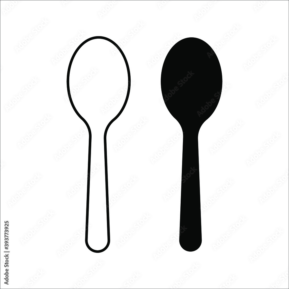 spoon vector icon on black and white background
spoon vector icon on black and white background
